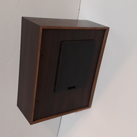 c RARE VINTAGE VERICHRON WORLD TIME WOODEN GLASS MANTEL SHELF CLOCK JAPAN - Picture 5 of 10